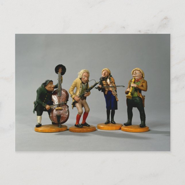 Musikfigurer i Caricature Vykort (Framsida)
