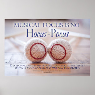 Musikfokus - inspirationsincitat om musik poster