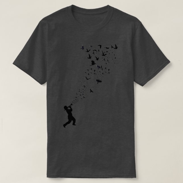 Musikfrihet Musik och fåglar 1  T Shirt (Design framsida)