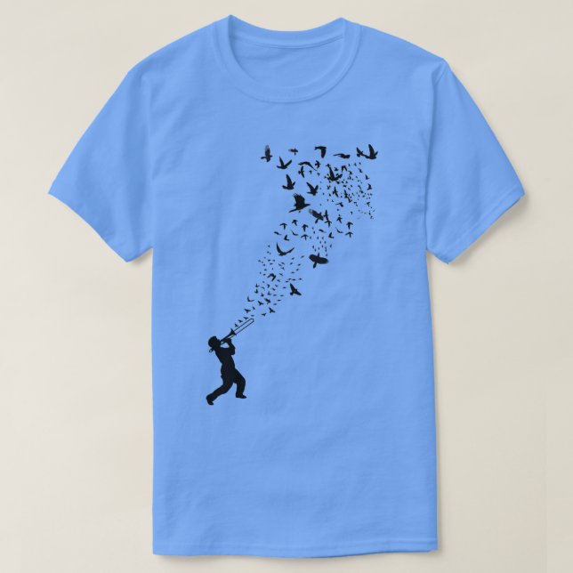 Musikfrihet Musik och fåglar 3 T Shirt (Design framsida)