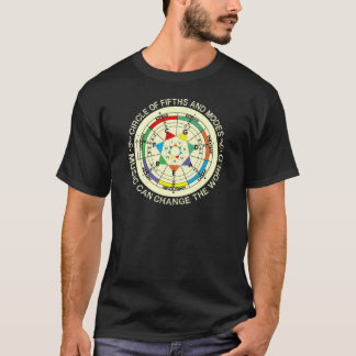 Musikfunktionslägen kartlägger och cirklar av t shirt