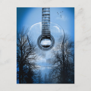 musikgitarr vykort