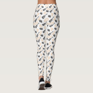 Musikgitarren radiosände leggings