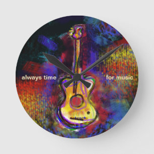 musikgitarrer rund klocka