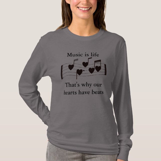 Musikhjärtslagskjorta Tee (Framsida)