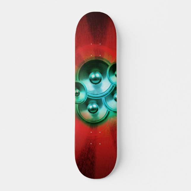 Musikhögtalare och rödsoppa mini skateboard bräda 18,5 cm (Framsida)