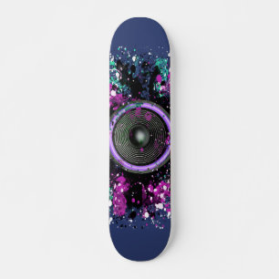 Musikhögtalare och stänkt färg mini skateboard bräda 18,5 cm