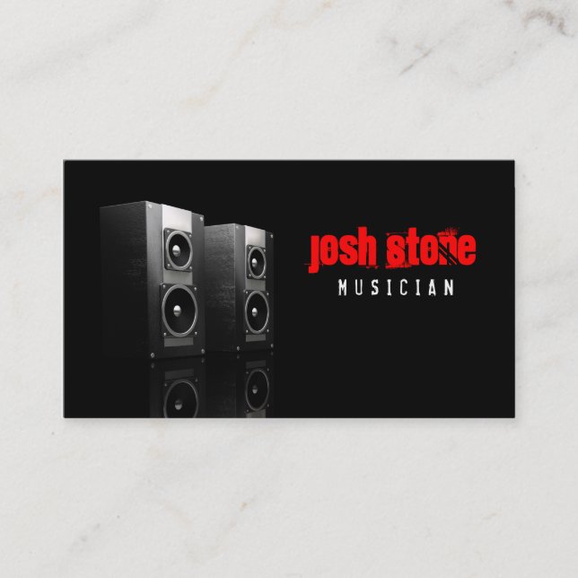 Musikhögtalarevisitkort Visitkort (Framsida)