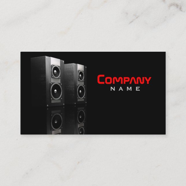 Musikhögtalarevisitkort Visitkort (Framsida)