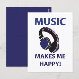 Musikhögtalarmusik gör mig till Lycklig Music Vykort