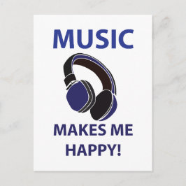 Musikhögtalarmusik gör mig till Lycklig Music Vykort