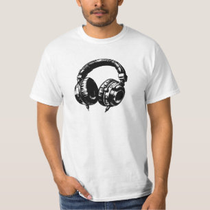 Musikhörlurar DJ Födelsedagsfest T Shirt