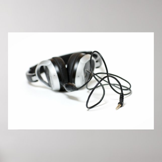 Musikhörlurar, kabel och Jack Poster (Framsidan)