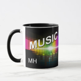 Musikillustration anpassade monogrammuggar mugg