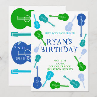 Musikinbjudan på födelsedagen inbjudningar