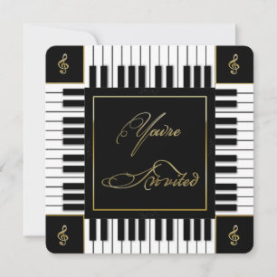 MUSIKINBJUDAN (PIANO TANGENTBORD) INBJUDNINGAR