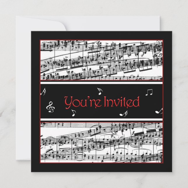 Musikinbjudan - valfria Användor Inbjudningar (Framsida)