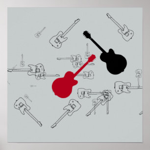 musikinriktad dekoration om sten poster