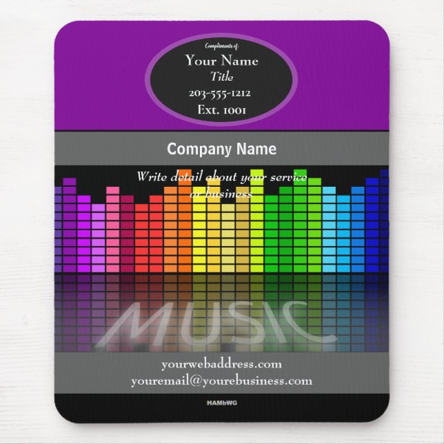 Musikinspelningsgrafik Mousepad HAMbyWG Musmatta (Framsidan)