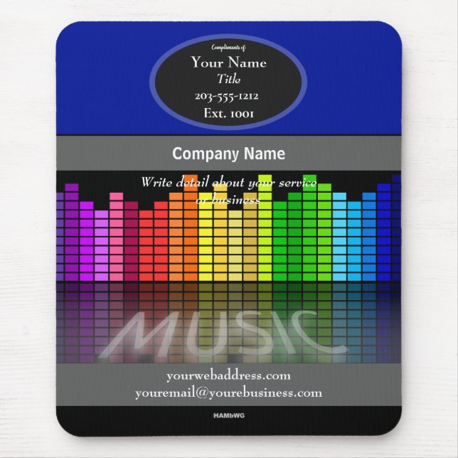 Musikinspelningsgrafik Mousepad HAMbyWG Musmatta (Framsidan)