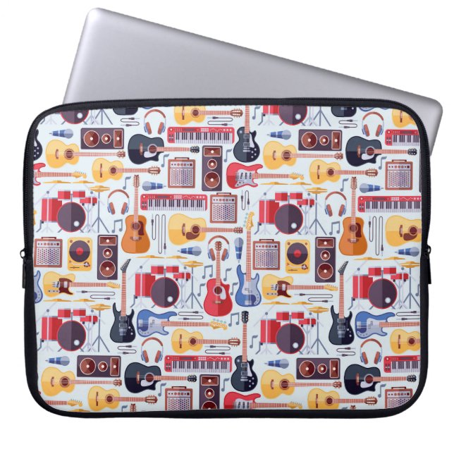 Musikinstrument - bakgrund Laptop sleeve (Framsidan)