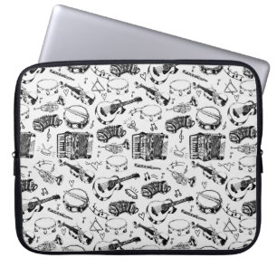 Musikinstrument - bakgrund Laptop sleeve