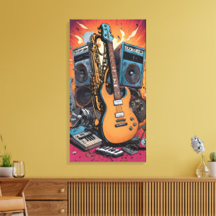 Musikinstrument Canvastryck