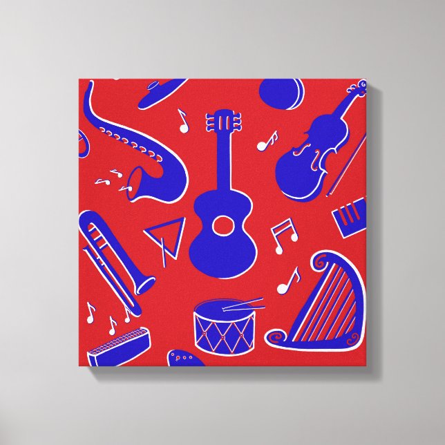 Musikinstrument Canvastryck (Framsida)