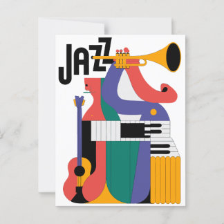 musikinstrument design vykort