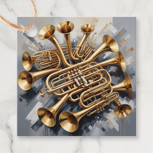 Musikinstrument för anpassningsbar Text Gåvor Etiketter (Framsida)