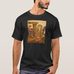 Musikinstrument för tejbras tee shirt