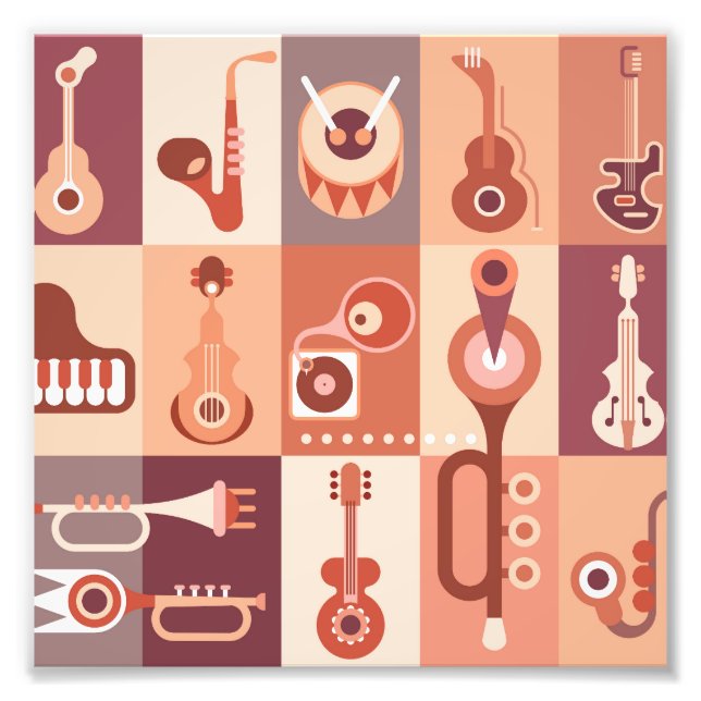 Musikinstrument Fototryck (Framsidan)