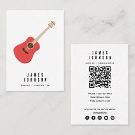 Musikinstrument Musik Gitarr Sångare Musiker Visitkort