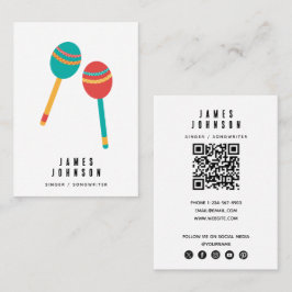 Musikinstrument Musik Maracas Sångare Musiker Visitkort