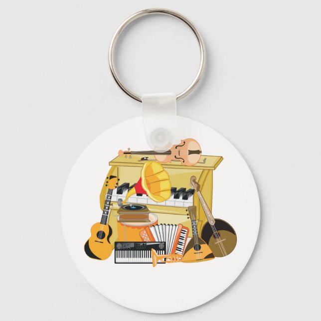 Musikinstrument Nyckelring (Framsida)