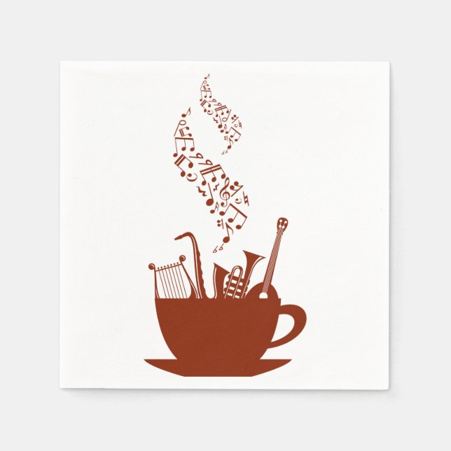 Musikinstrument och Pappra blöjor Pappersservett (Framsidan)