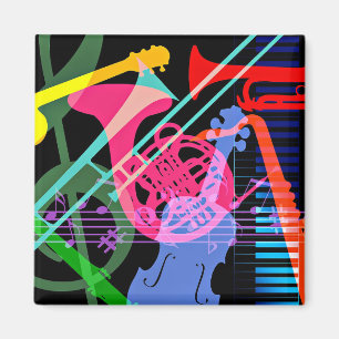 Musikinstrument, popup-design magnet