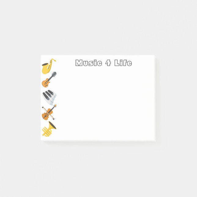 Musikinstrument Post-it Block (Framsida)