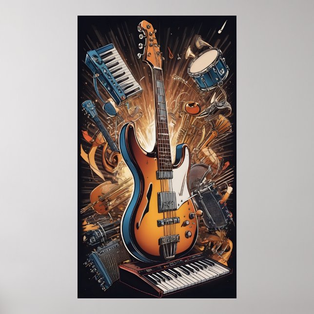 Musikinstrument Poster (Framsidan)