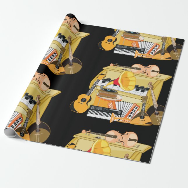 Musikinstrument Presentpapper (Utrullad)