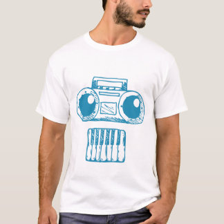 Musikinstrument - skullvit bild t shirt