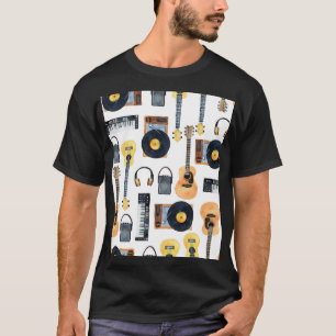 Musikinstrument: Sömlösa vattenfärger T Shirt