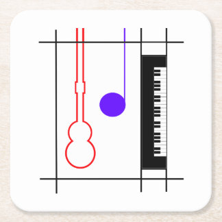 Musikinstrument Underlägg Papper Kvadrat