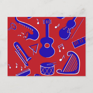 Musikinstrument Vykort