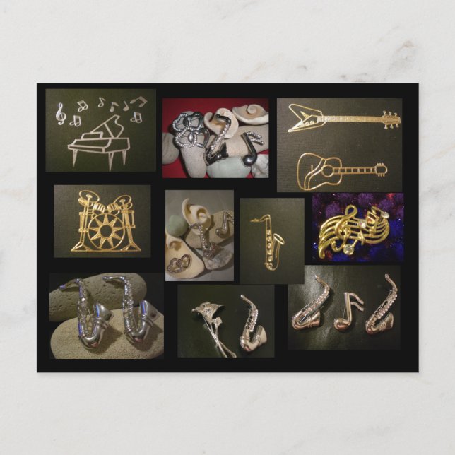 Musikinstrument Vykort (Framsida)