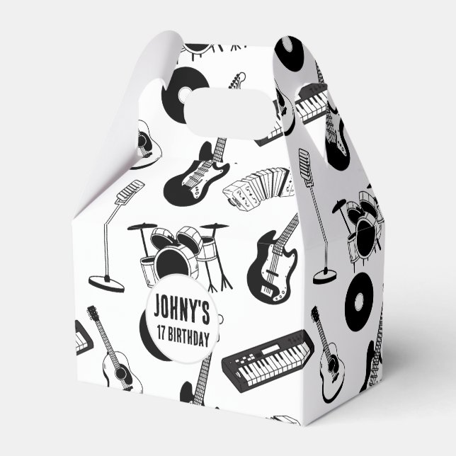 Musikinstrumentets födelsedag presentaskar (Framsidan Sidan)