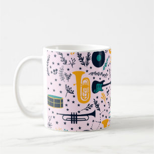 Musikinstrumentkaffe Mugg