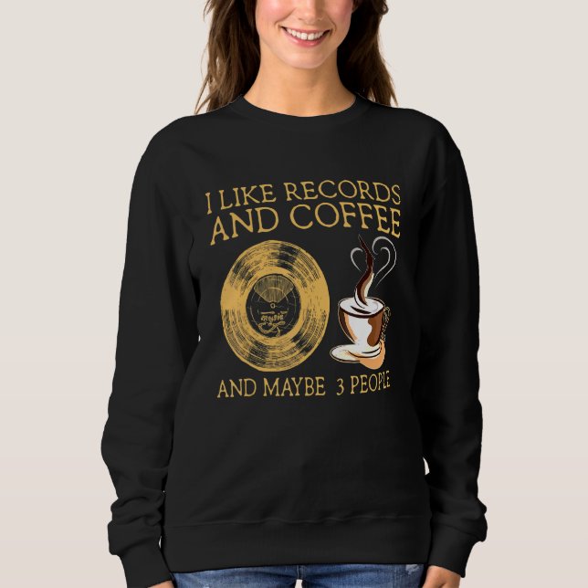 Musikkaffekaffelapparat för vinylposter t shirt (Framsida)