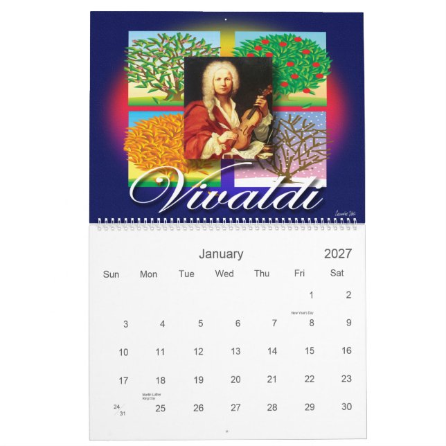 MUSIKKALENDER KALENDER (Jan 2027)