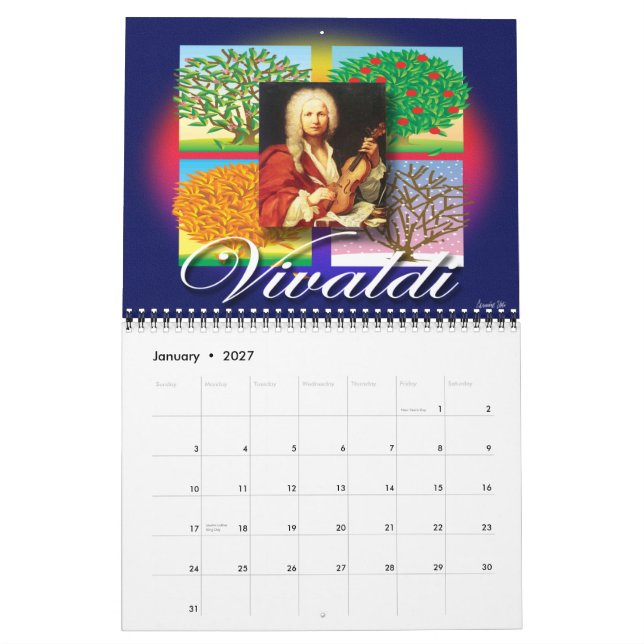 MUSIKKALENDER KALENDER (Jan 2027)